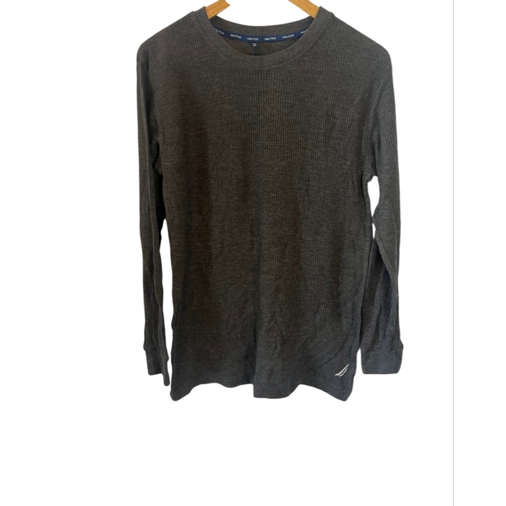 NAUTICAL MENS Waffle Thermal Grey Long Sleeve Long John Shirt M